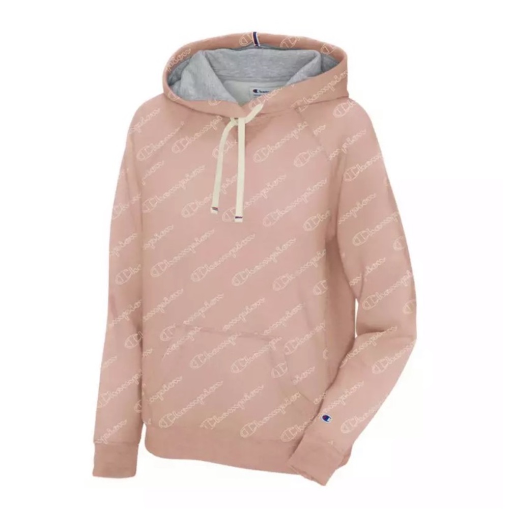 Champion Heritage Fleece Hoodie pink all over print
